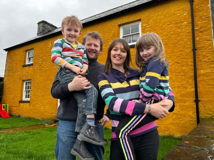 Meinir and Gary Howells with their children